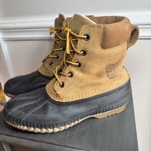 Sorel Men's Cheyanne Winter Boot‎ Size 11 Waterproof Rubber Leather Brown Black